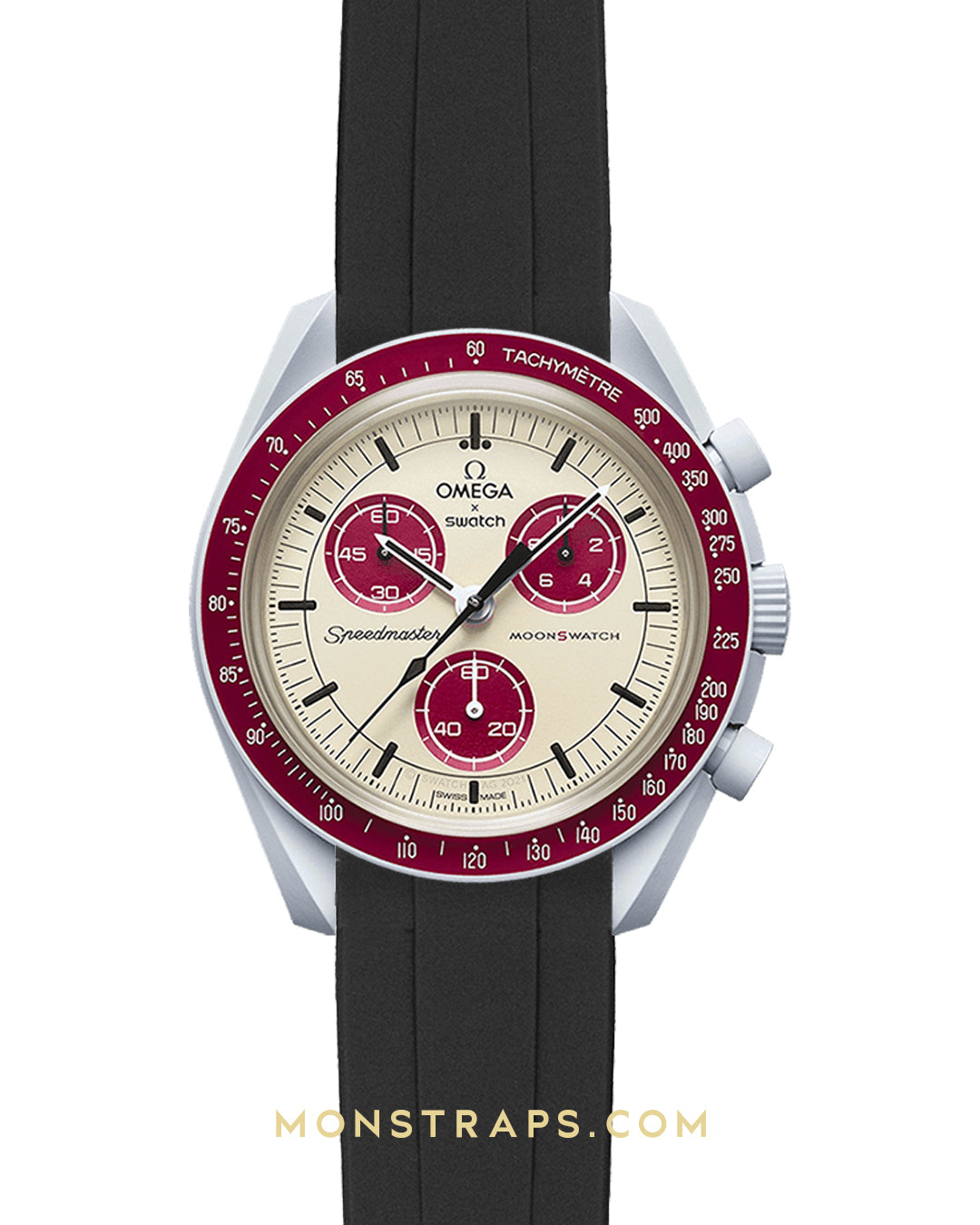 VULCANISED RUBBER - CURVED FITTED STRAP FOR MOONSWATCH