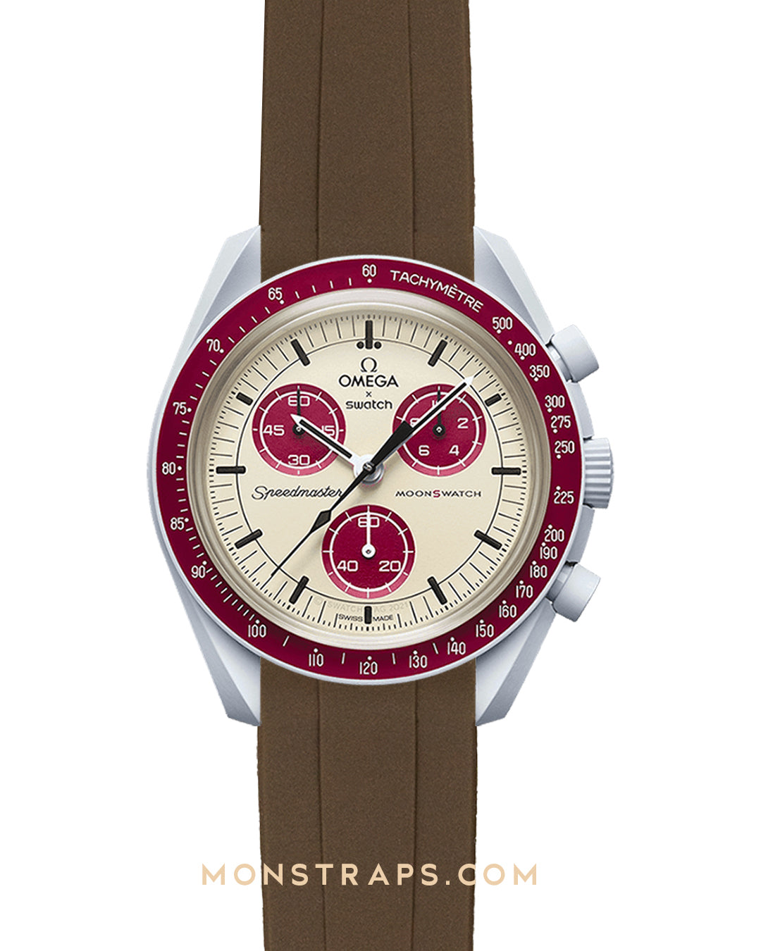 VULCANISED RUBBER - CURVED FITTED STRAP FOR MOONSWATCH