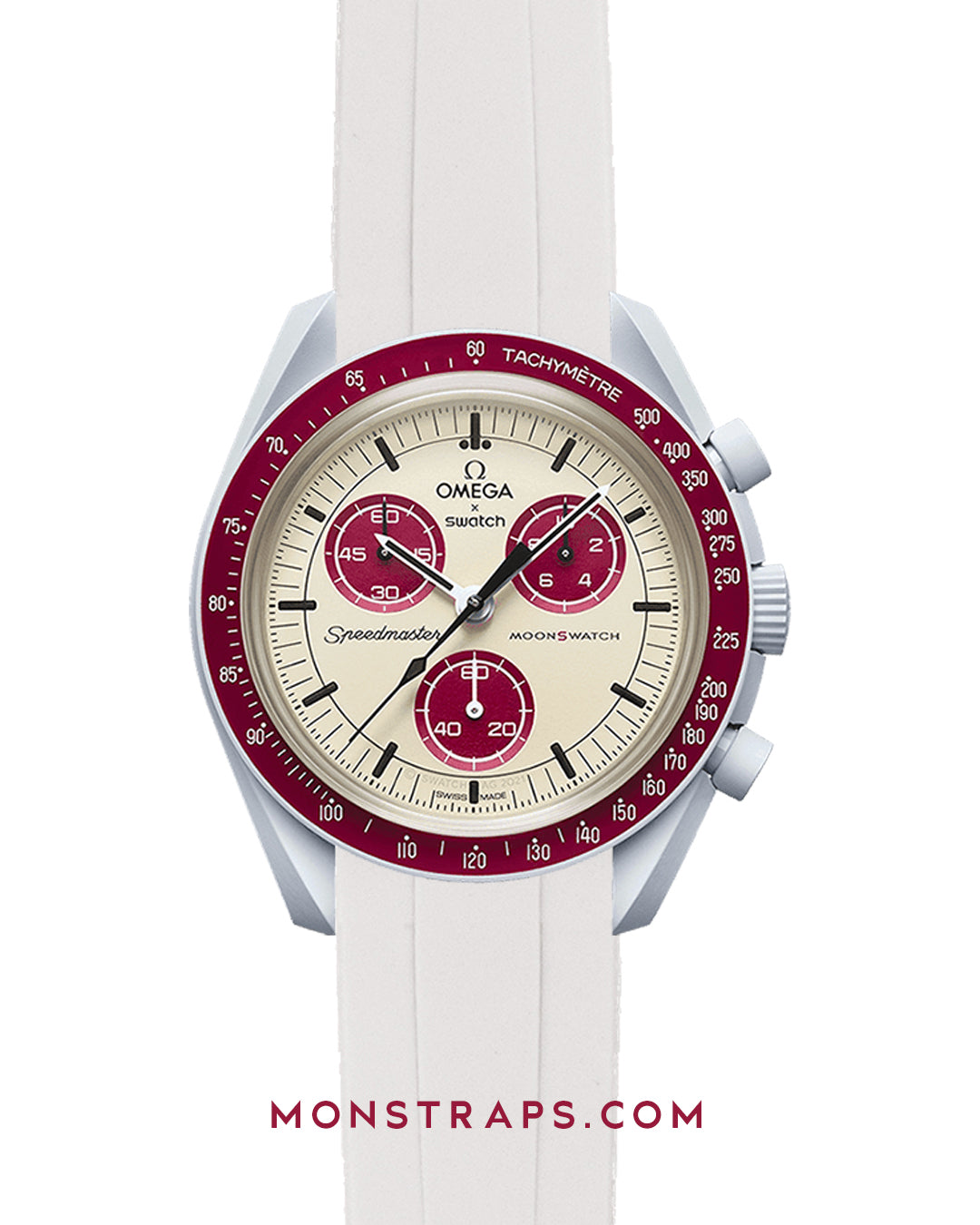 VULCANISED RUBBER - CURVED FITTED STRAP FOR MOONSWATCH