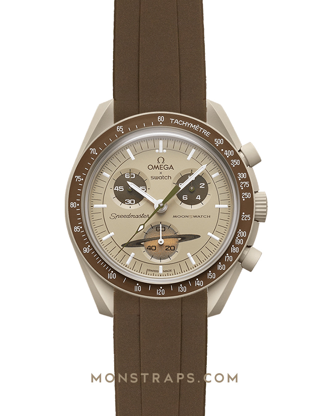 VULCANISED RUBBER - CURVED FITTED STRAP FOR MOONSWATCH