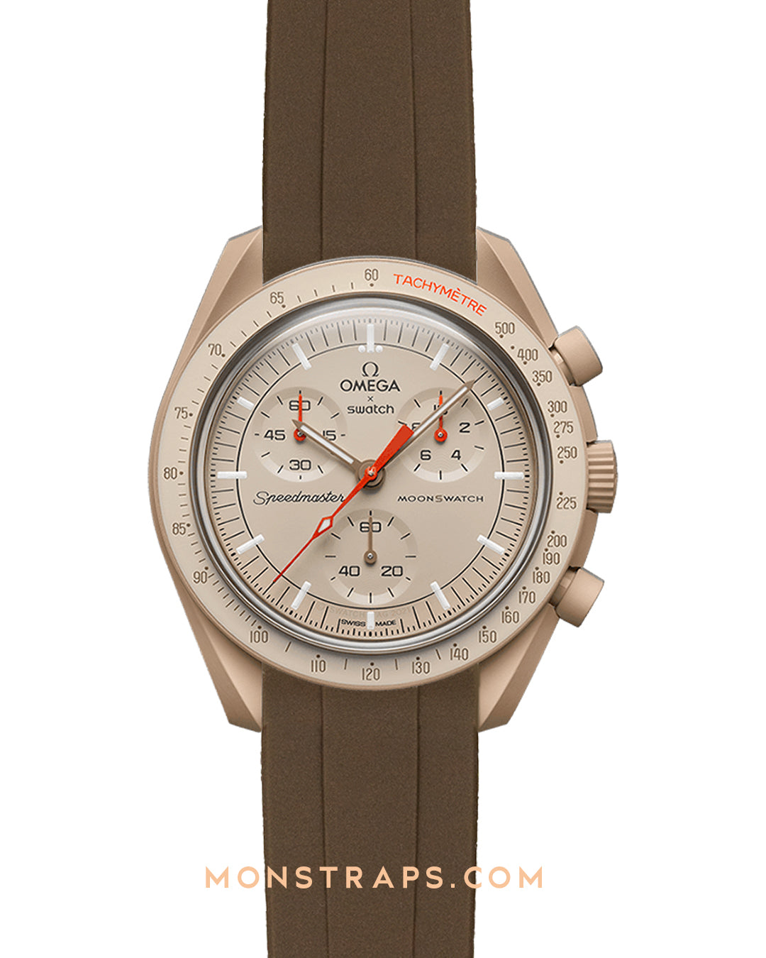 VULCANISED RUBBER - CURVED FITTED STRAP FOR MOONSWATCH