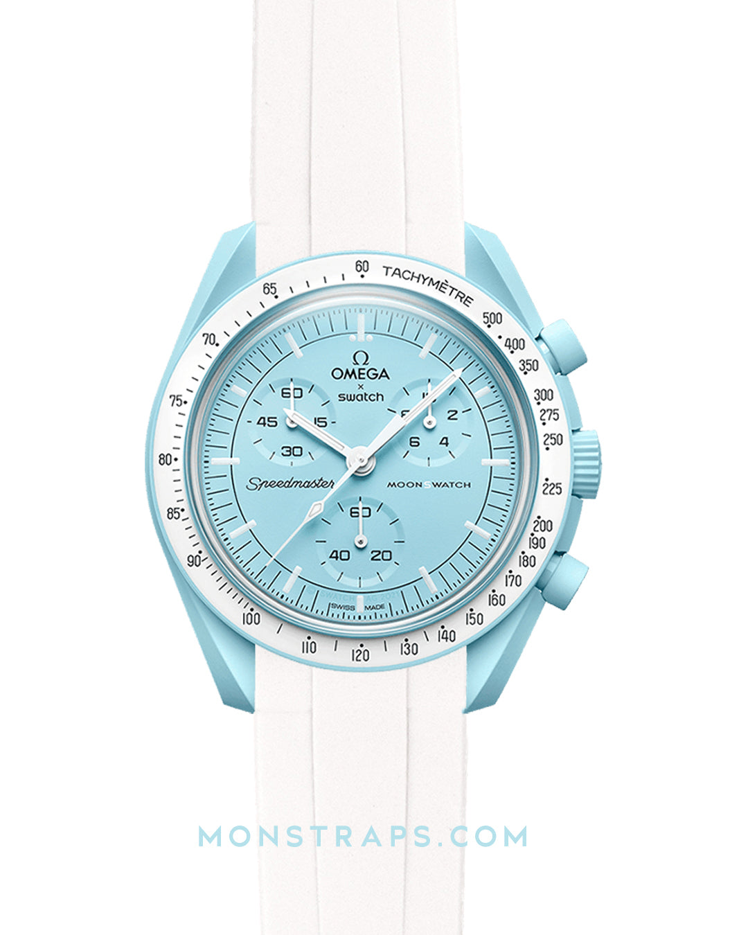 VULCANISED RUBBER - CURVED FITTED STRAP FOR MOONSWATCH