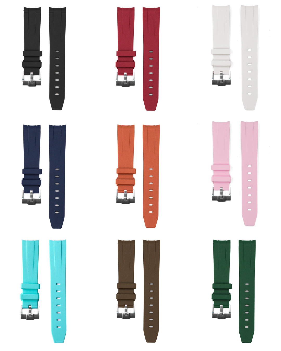 VULCANISED RUBBER - CURVED FITTED STRAP FOR MOONSWATCH