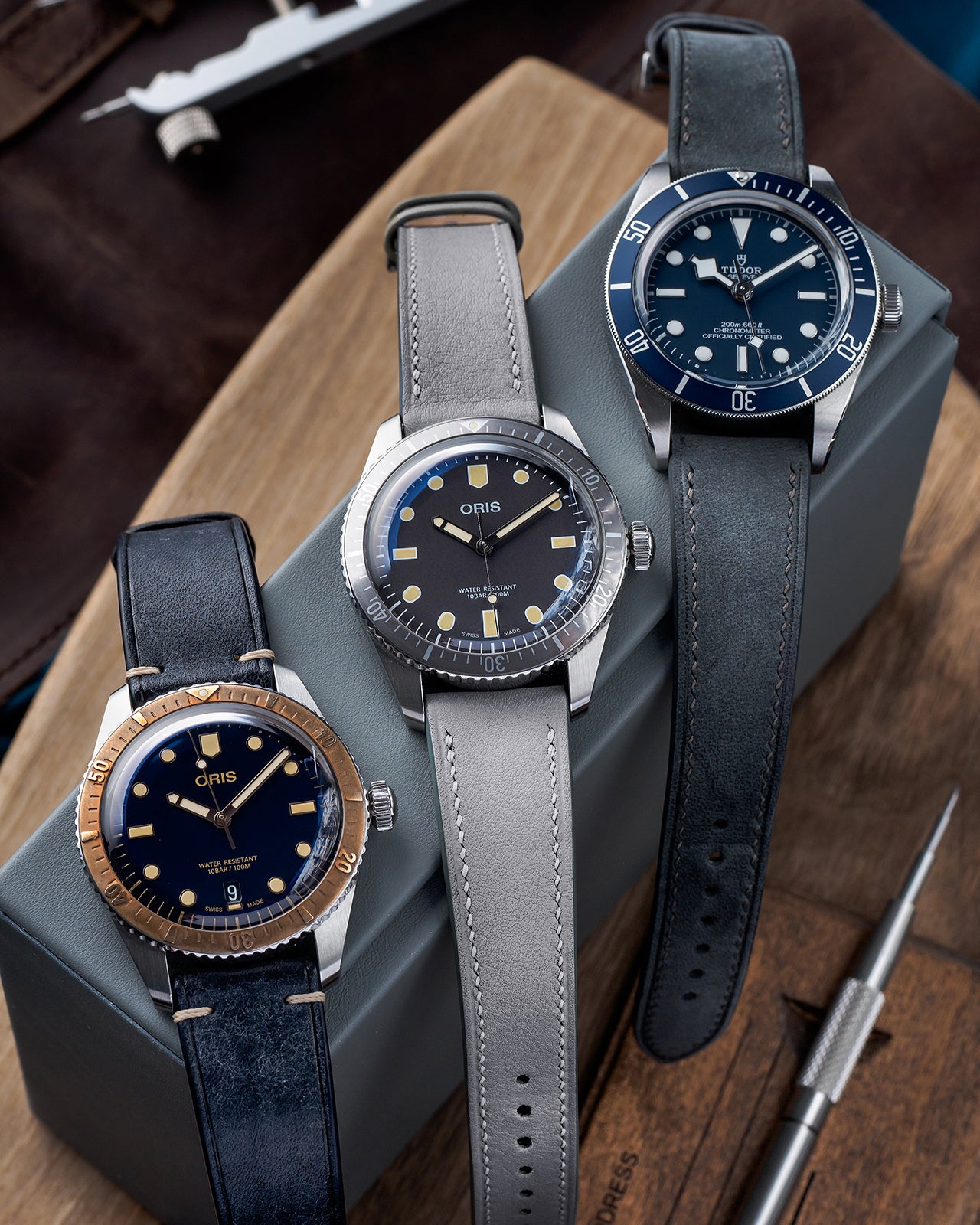 Swift Leather Strap (Dolphin Grey)