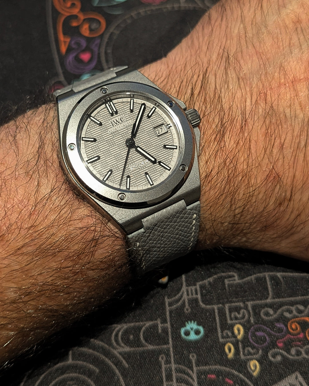 EPSOM LEATHER - FOR IWC INGENIEUR AUTOMATIC 40 (GREY)
