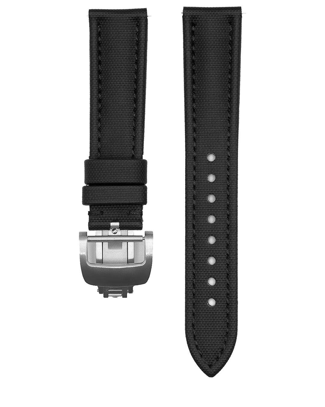 Classic Sailcloth - Black (Black Stitching)