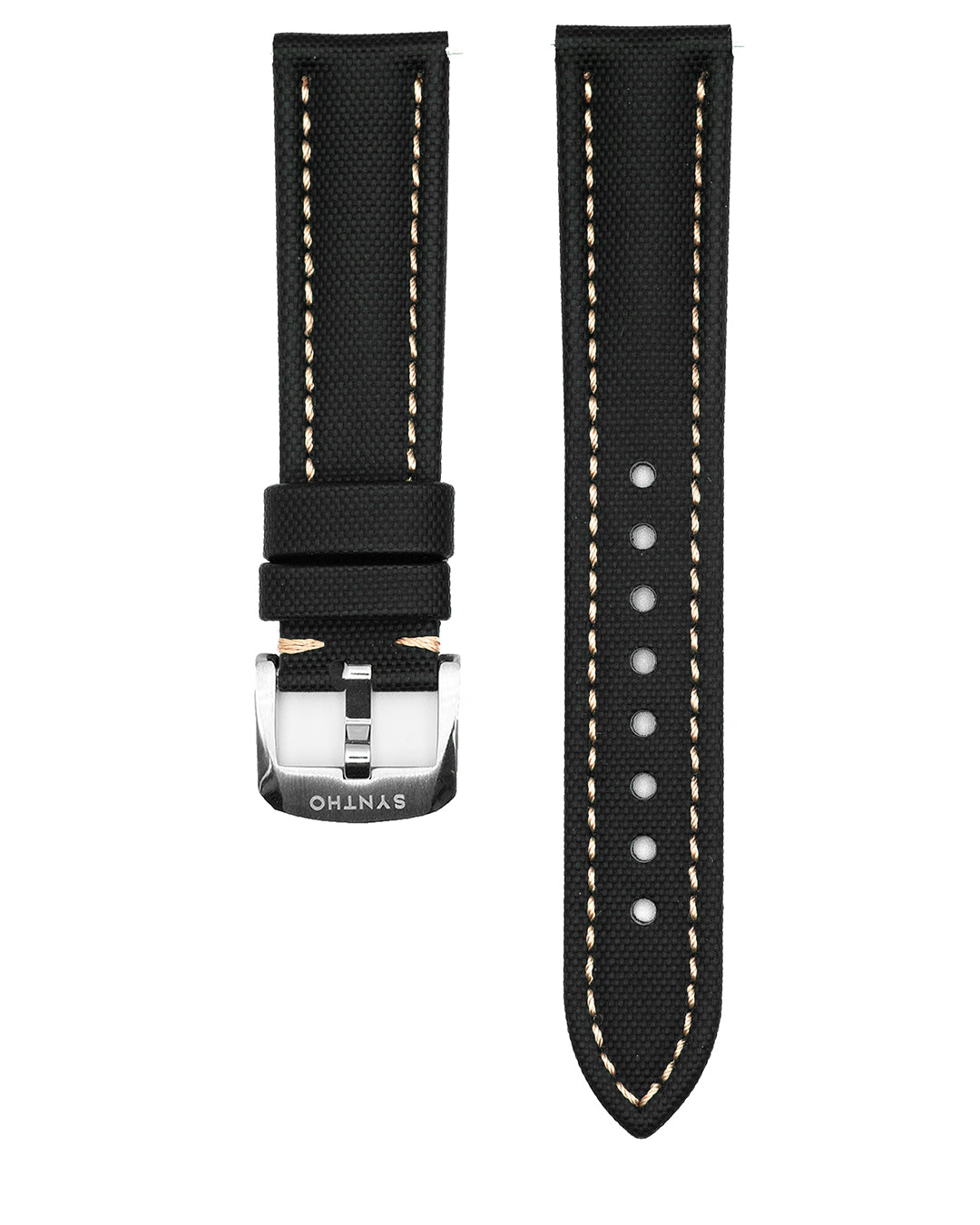 Classic Sailcloth - Black (Cream Stitching)