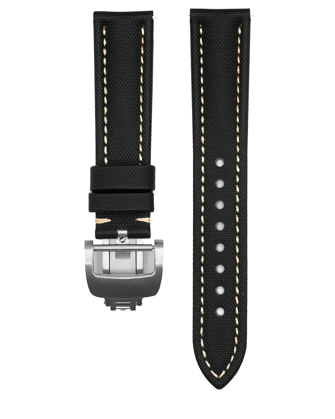 Classic Sailcloth - Black (Cream Stitching)