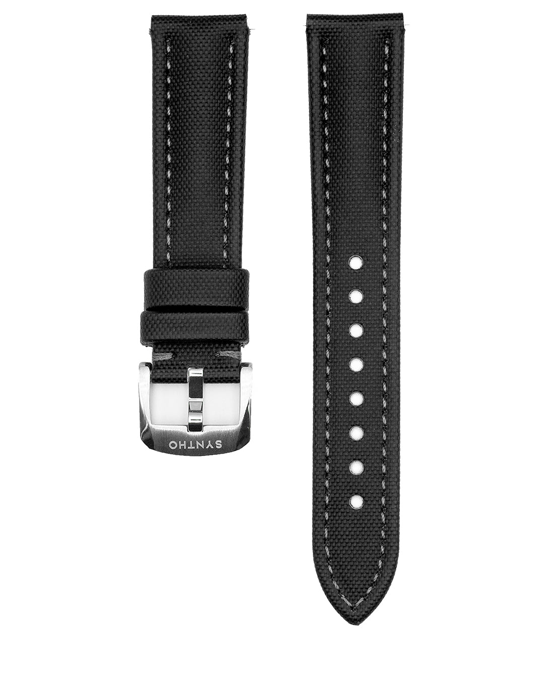 Classic Sailcloth - Black (Contrast Stitching)