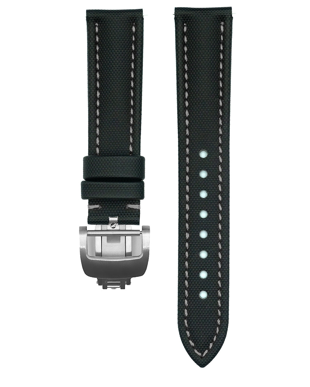 Classic Sailcloth - Black (Contrast Stitching)