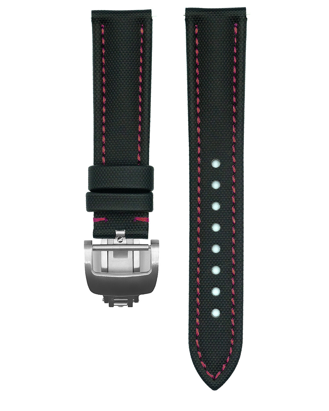 Classic Sailcloth - Black (Red Stitching)