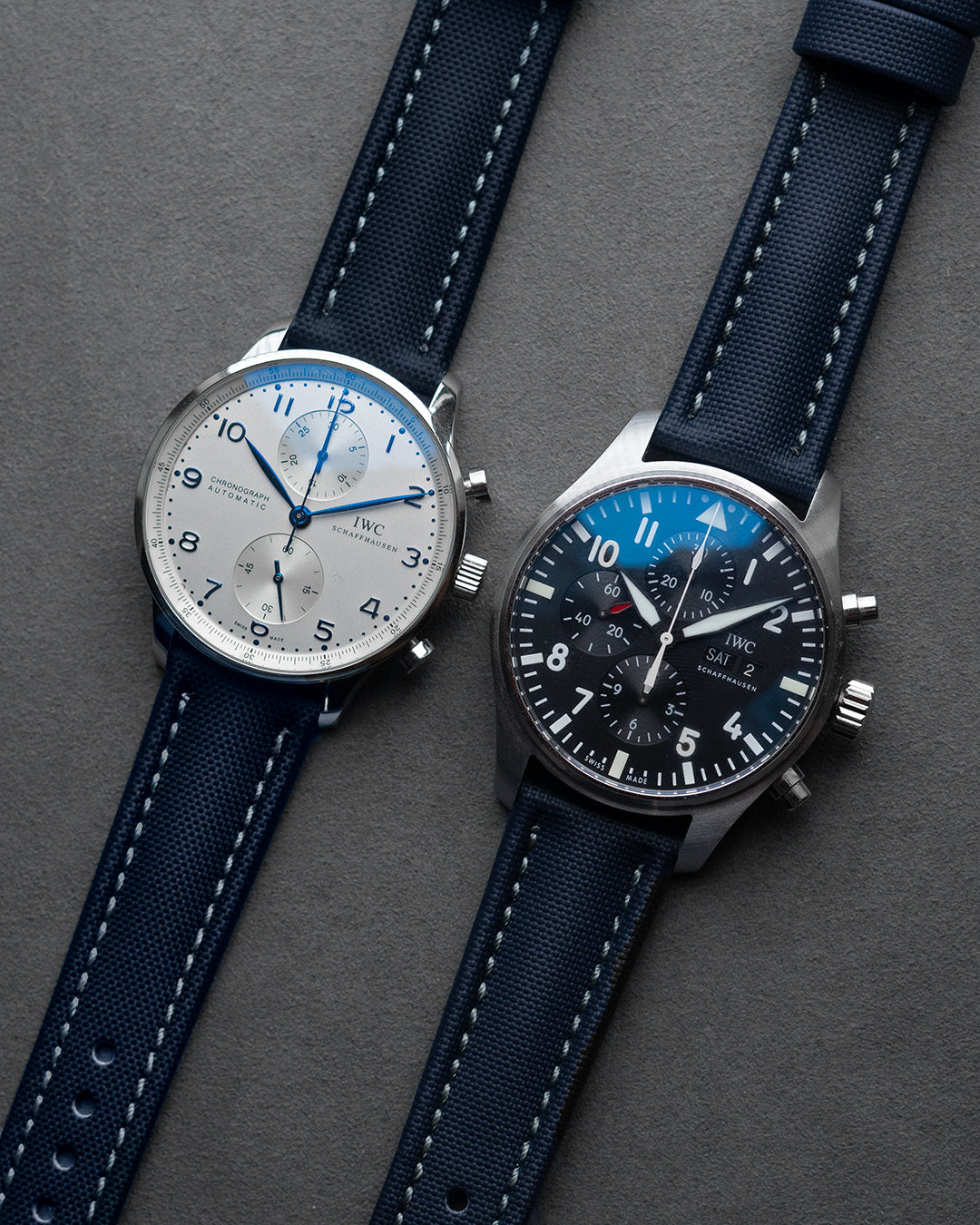 Classic Sailcloth - Navy (Contrast Stitching)