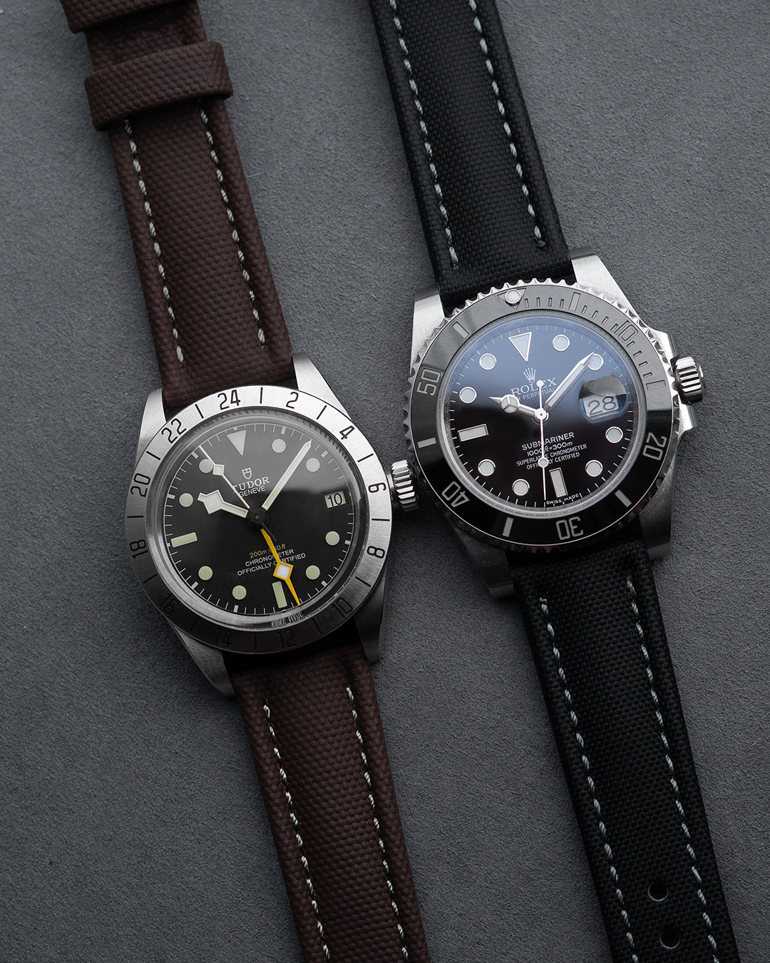 Classic Sailcloth - Black (Contrast Stitching)