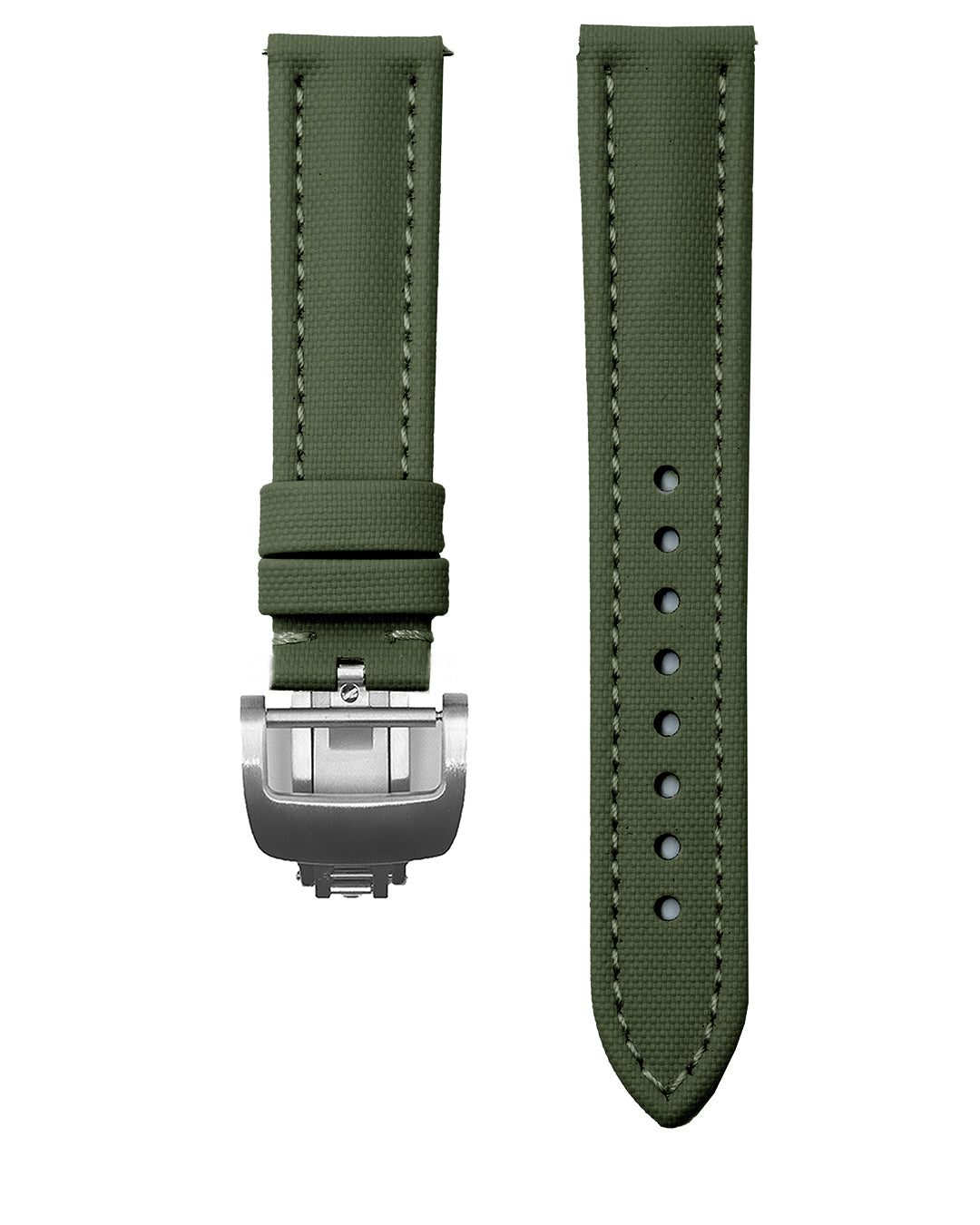 Classic Sailcloth - Green (Green Stitching)