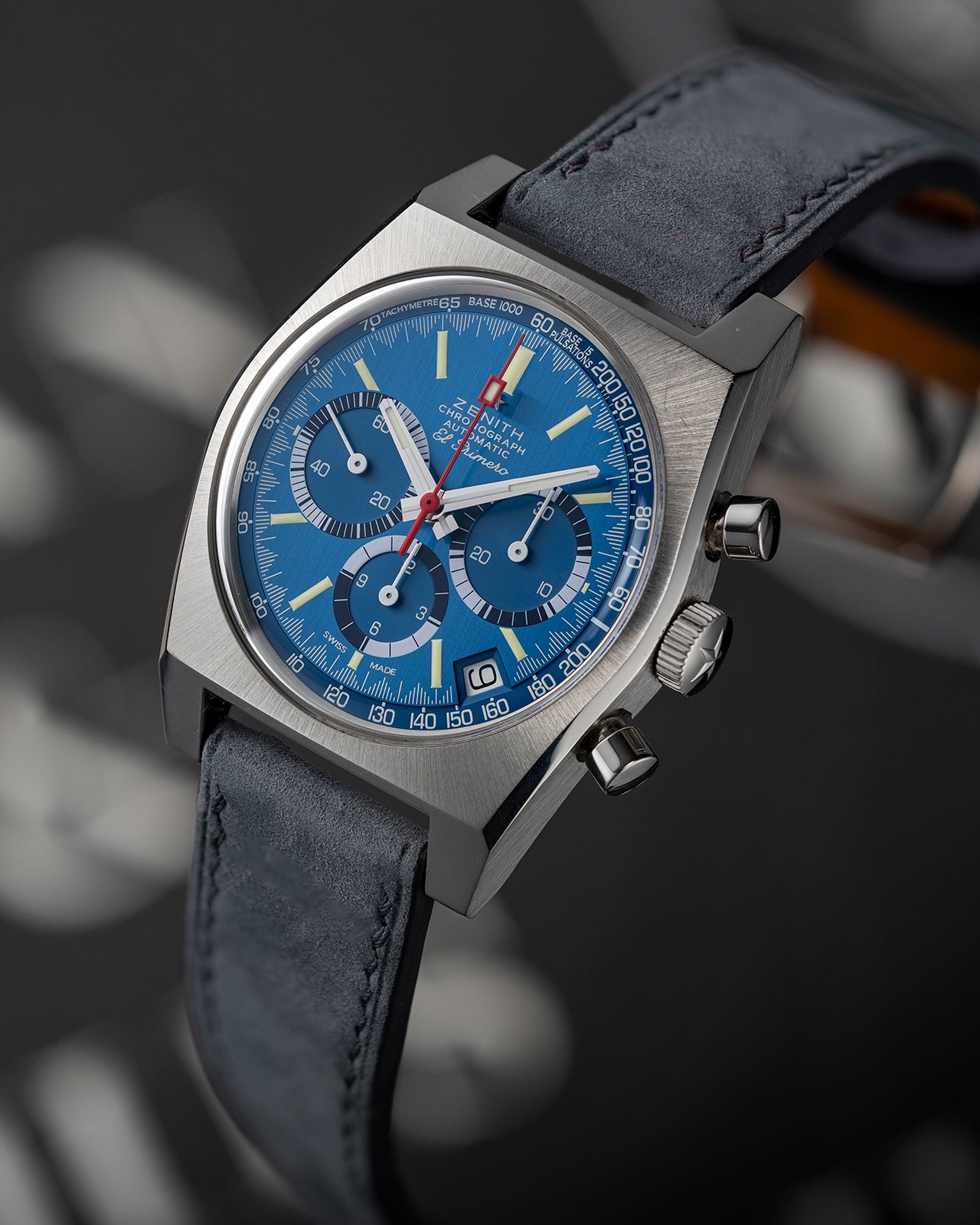 Nubuck Leather Strap (Slate Blue)