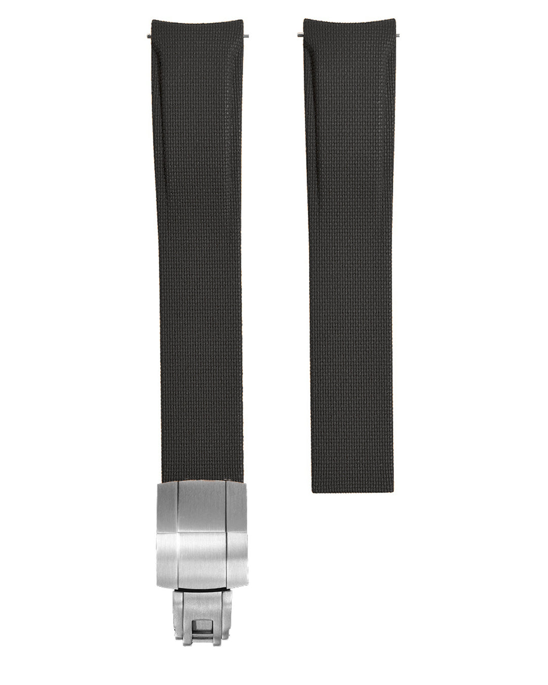 CURVED END UNIVERSAL HYBRID RUBBER (CUT TO FIT, SPRINGLEAF DEPLOYANT CLASP STYLE)