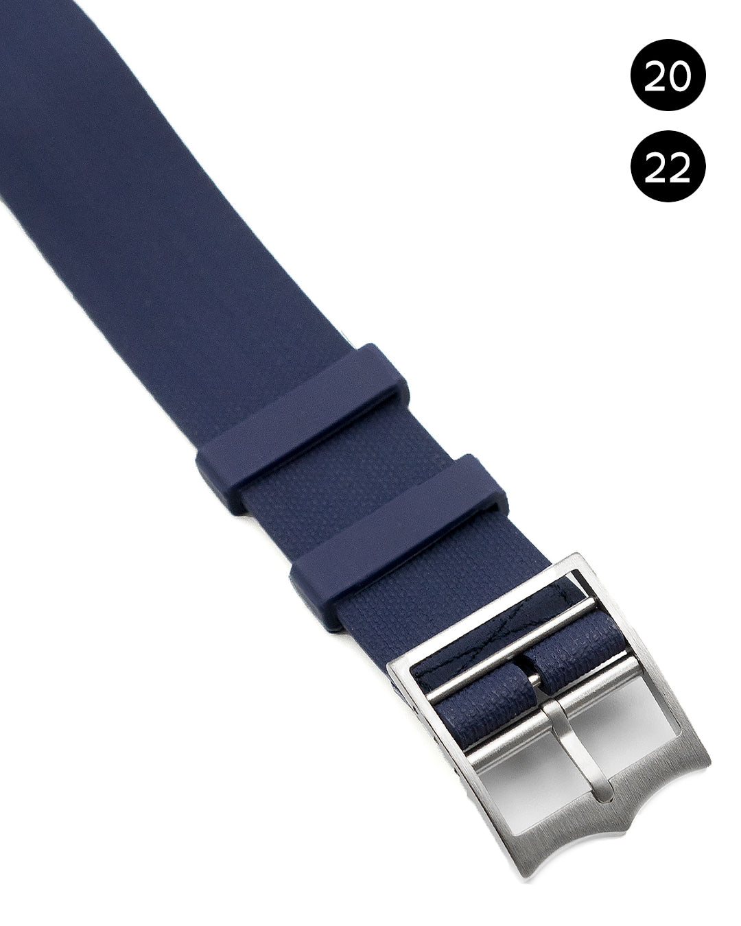 ペラゴスFXD　ファブリックストラップ　22mm　ベルクロ　ネイビー For Tudor Models - FKM Rubber Navy (Single Pass, Universal