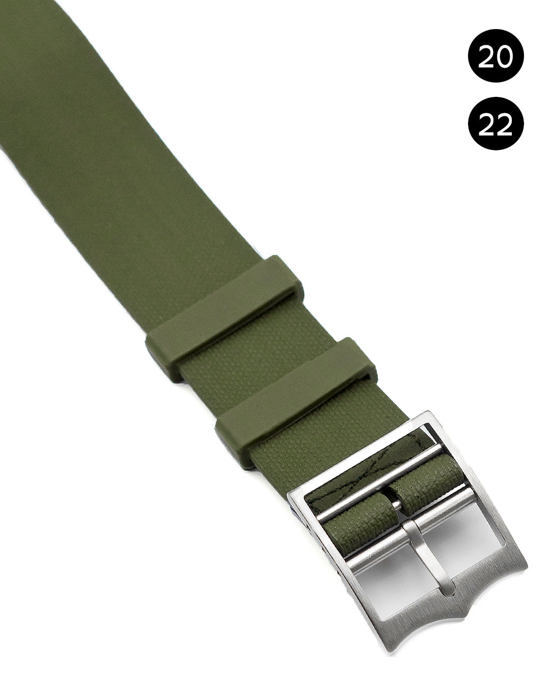 For Tudor Models - FKM Rubber Khaki Green (Single Pass, Universal Fit)
