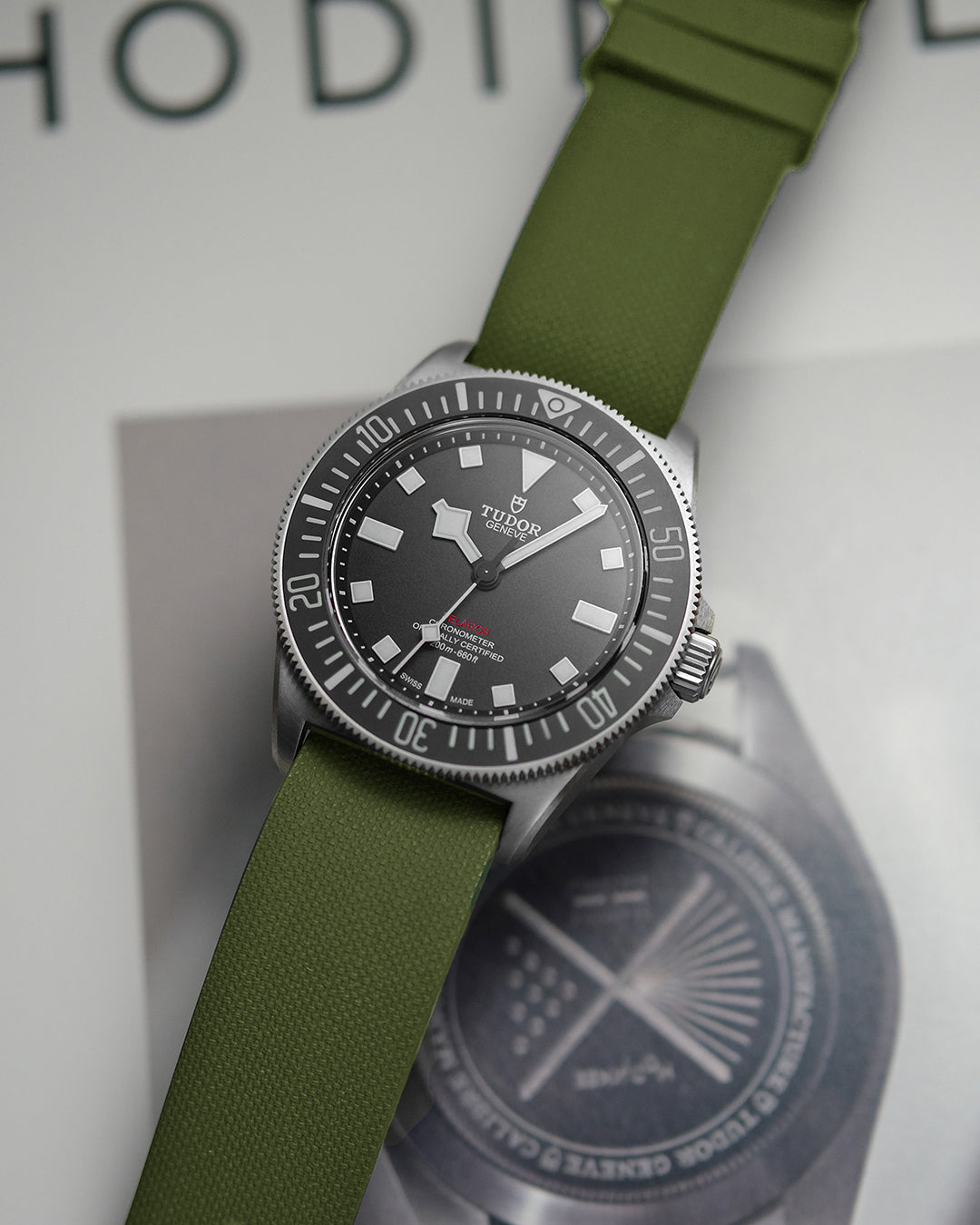 For Tudor Models - FKM Rubber Khaki Green (Single Pass, Universal Fit)