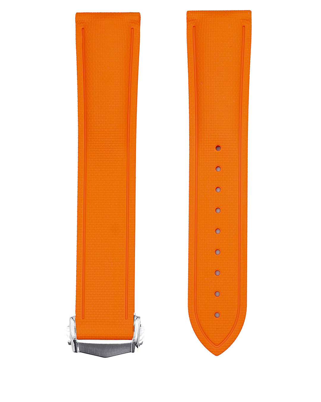 HYBRID RUBBER (ORANGE) - STRAIGHT END UNIVERSAL FIT (DEPLOYANT CLASP STYLE)
