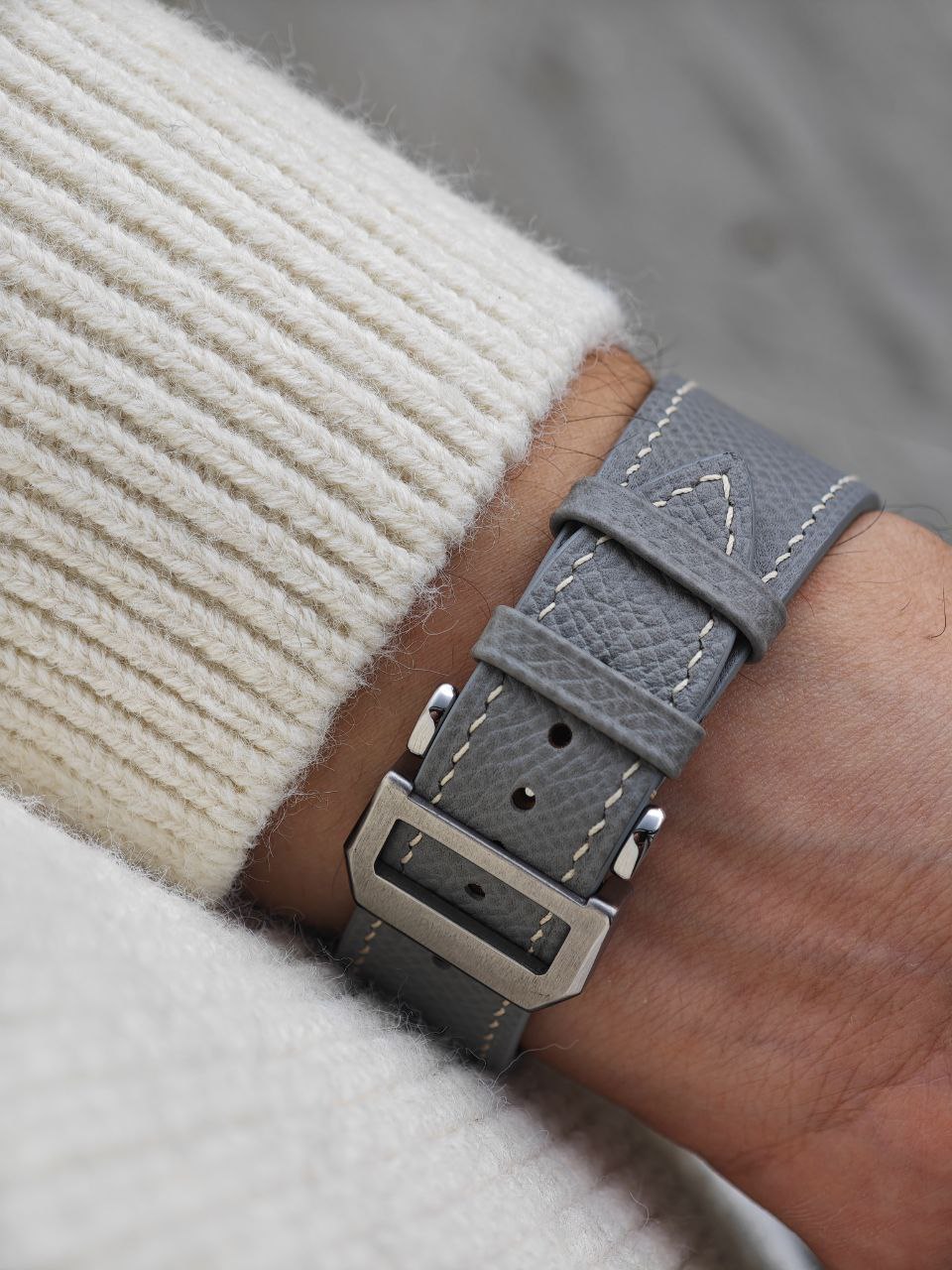 EPSOM LEATHER - FOR IWC INGENIEUR AUTOMATIC 40 (GREY)