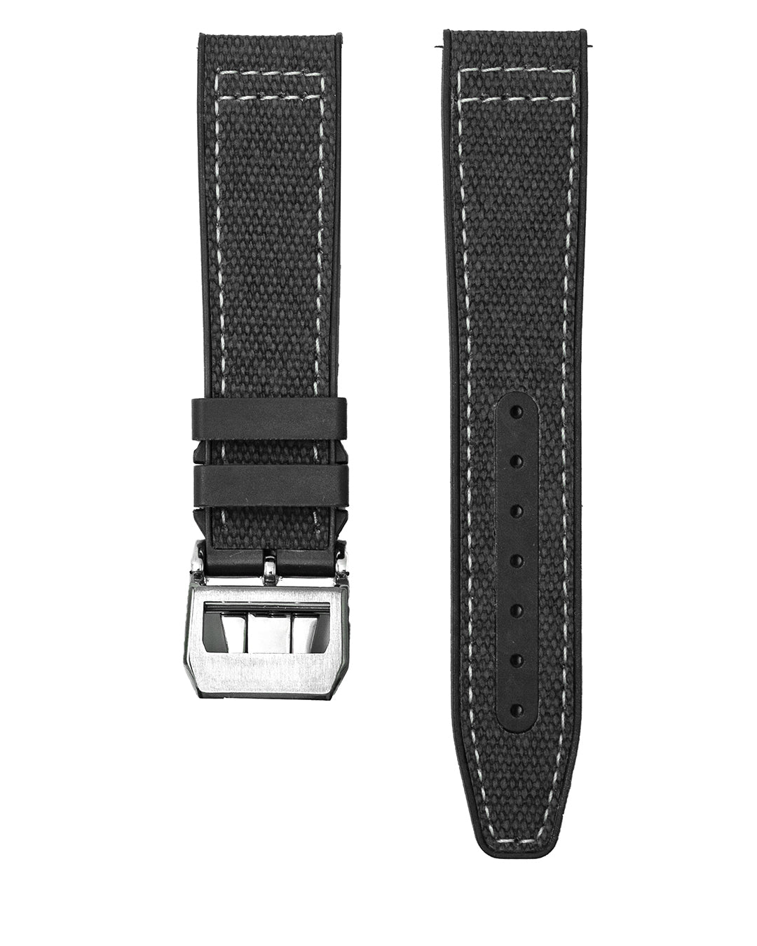 Pilot Hybrid FKM Rubber IWC style (Black) - Monstraps