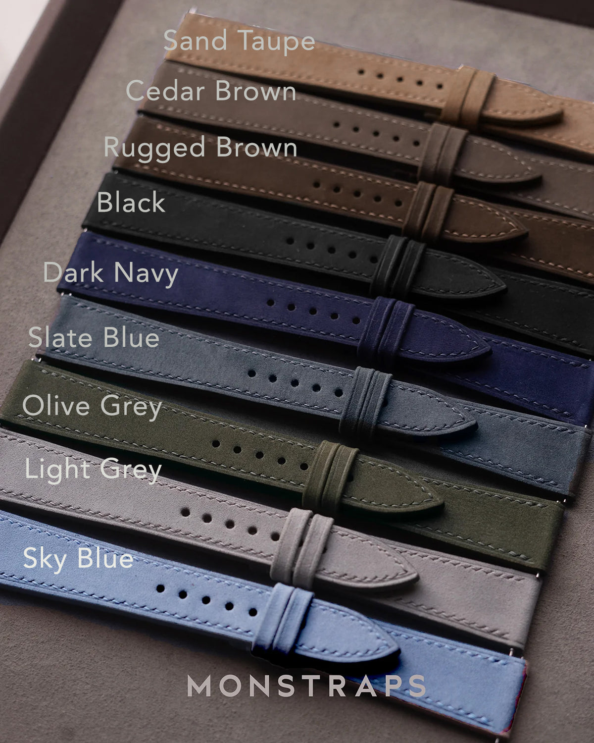 Nubuck Leather Strap (Slate Blue)