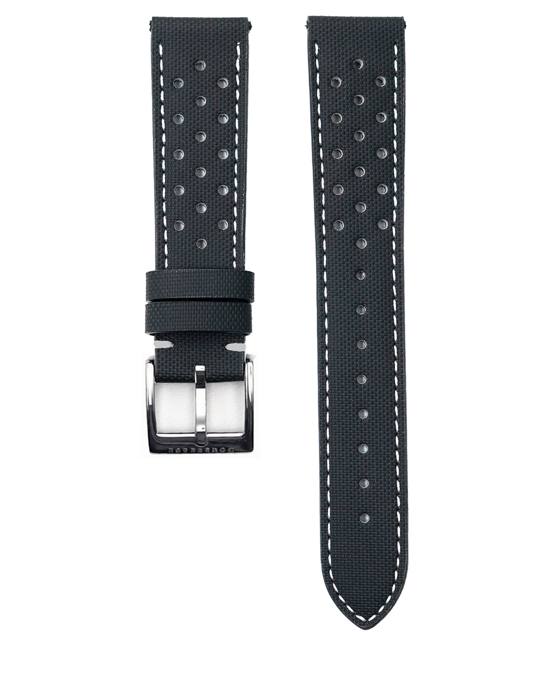 Classic Sailcloth - Rally Style (Black with white stitching)