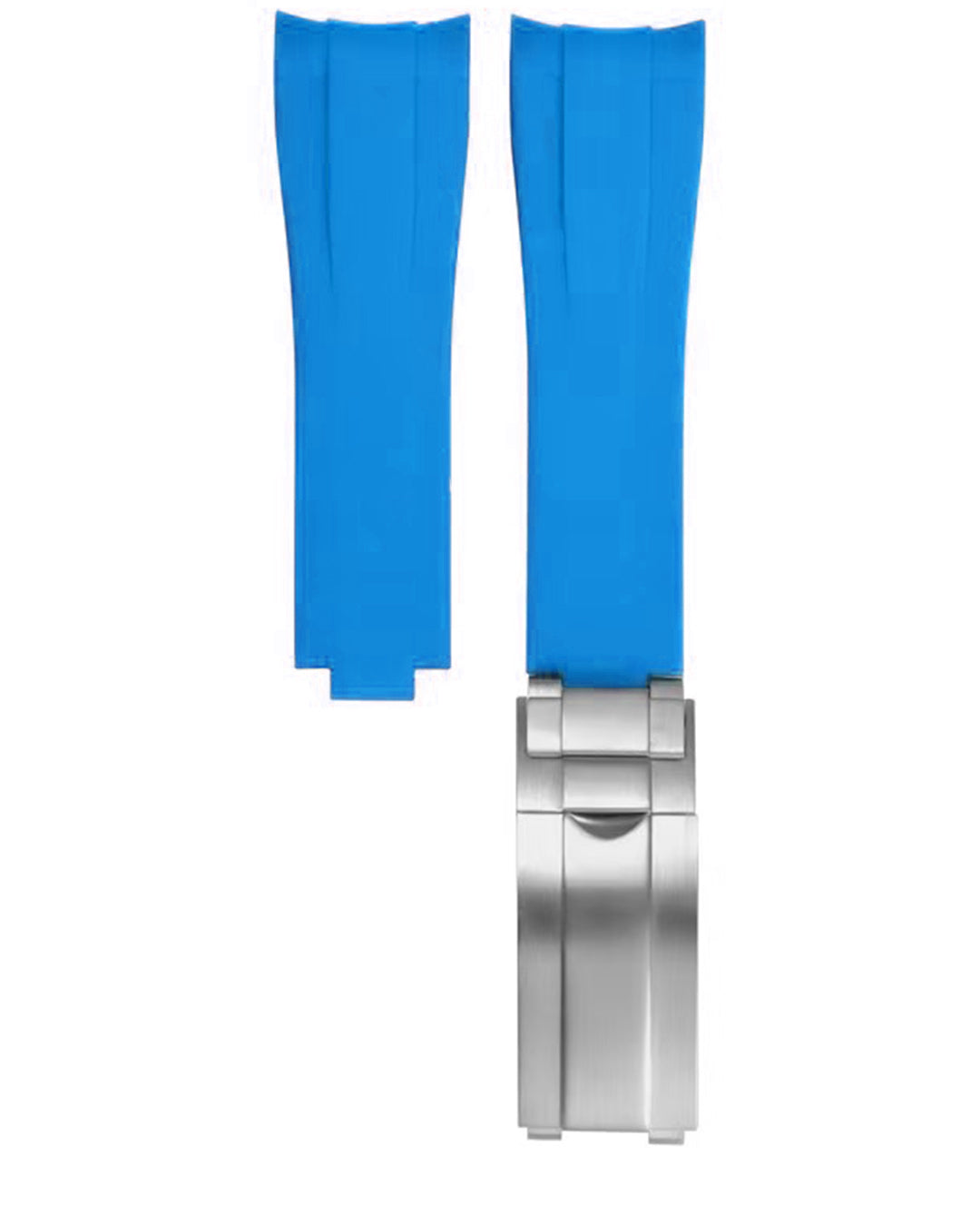 (NEW!) CUT TO FIT RUBBER- FOR ROLEX SPORTS MODEL (BABY BLUE, GLIDE CLASP)