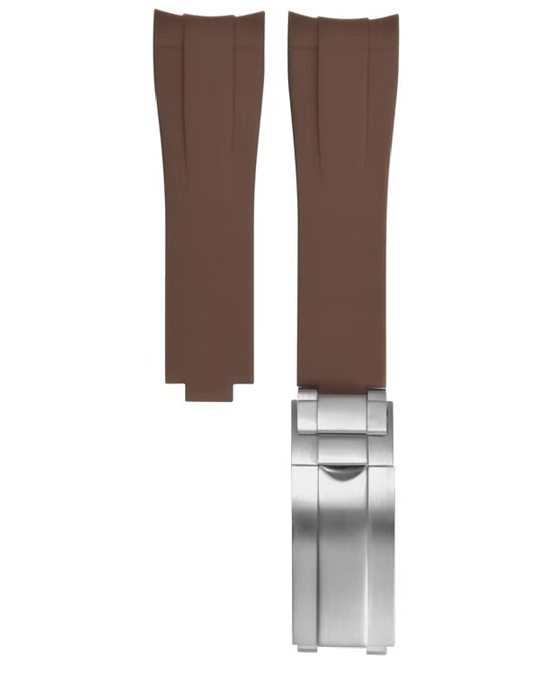(NEW!) CUT TO FIT RUBBER- FOR ROLEX SPORTS MODEL (BROWN, GLIDE CLASP)