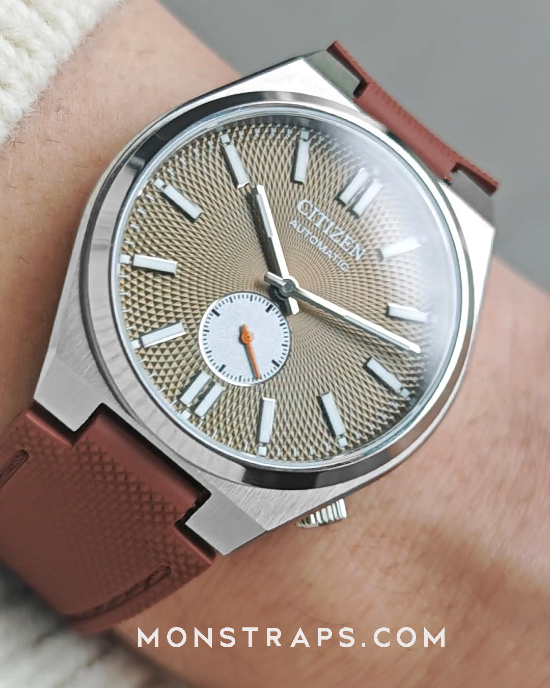 HYBRID RUBBER - FOR CITIZEN TSUYOSA SMALL SECONDS (BROWN)