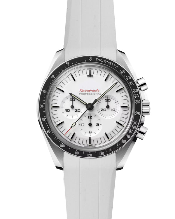 LATEST!) FKM RUBBER- FOR SPEEDMASTER PROFESSIONAL (WHITE) - Monstraps