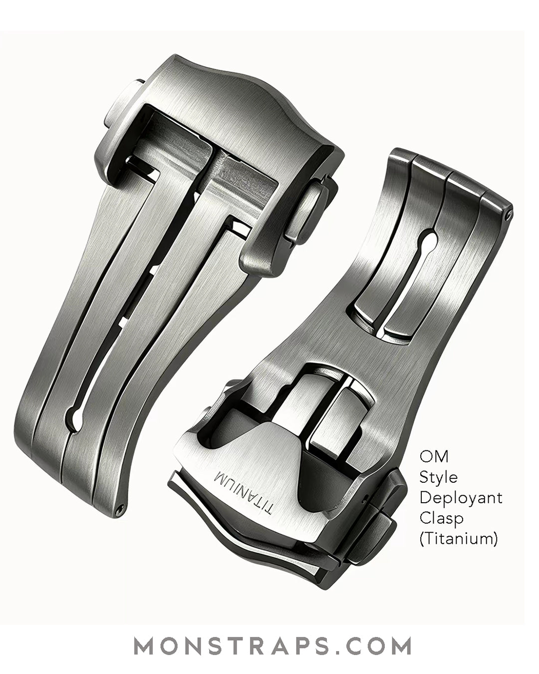 OM Style Deployant Clasp (Stainless Steel / Titanium)
