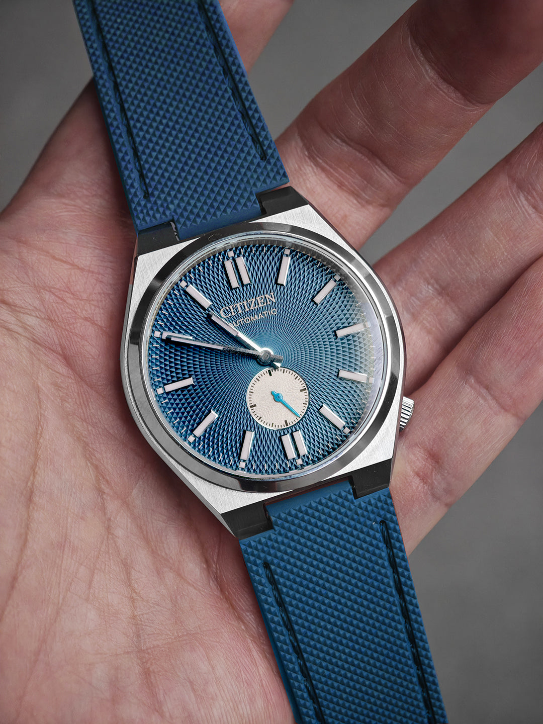 HYBRID RUBBER - FOR CITIZEN TSUYOSA SMALL SECONDS (BLUE)