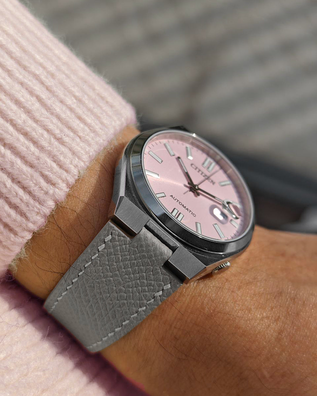 EPSOM LEATHER - FOR CITIZEN TSUYOSA 37MM (MINK GREY)