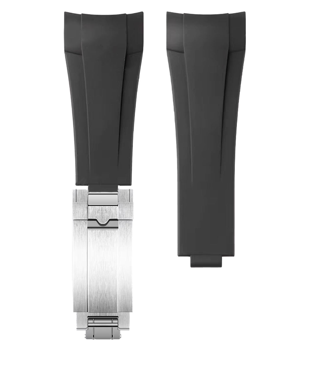 (LATEST!) FKM RUBBER- FOR TUDOR BLACK BAY 58 / GMT (T-LINK CLASP STYLE) BLACK