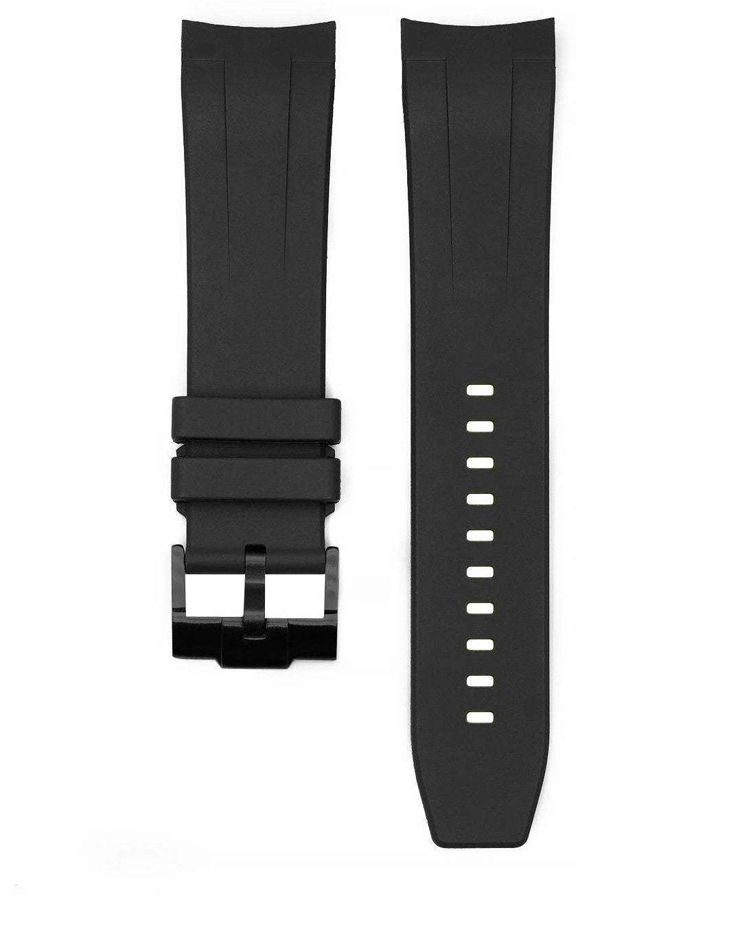 FKM RUBBER (CLASSIC) - FOR SEIKO SKX/ SRPD  (BLACK, STEALTH HARDWARE)