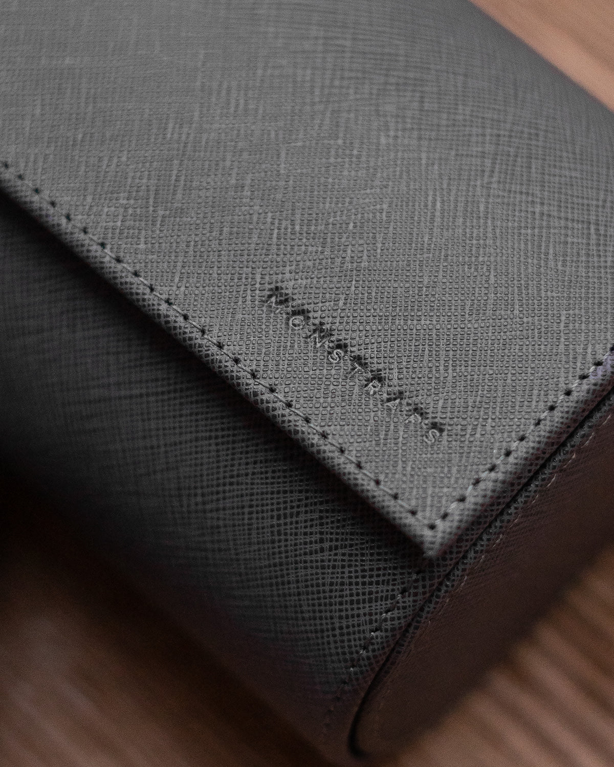 Saffiano Leather Two Watch Roll (Grey)