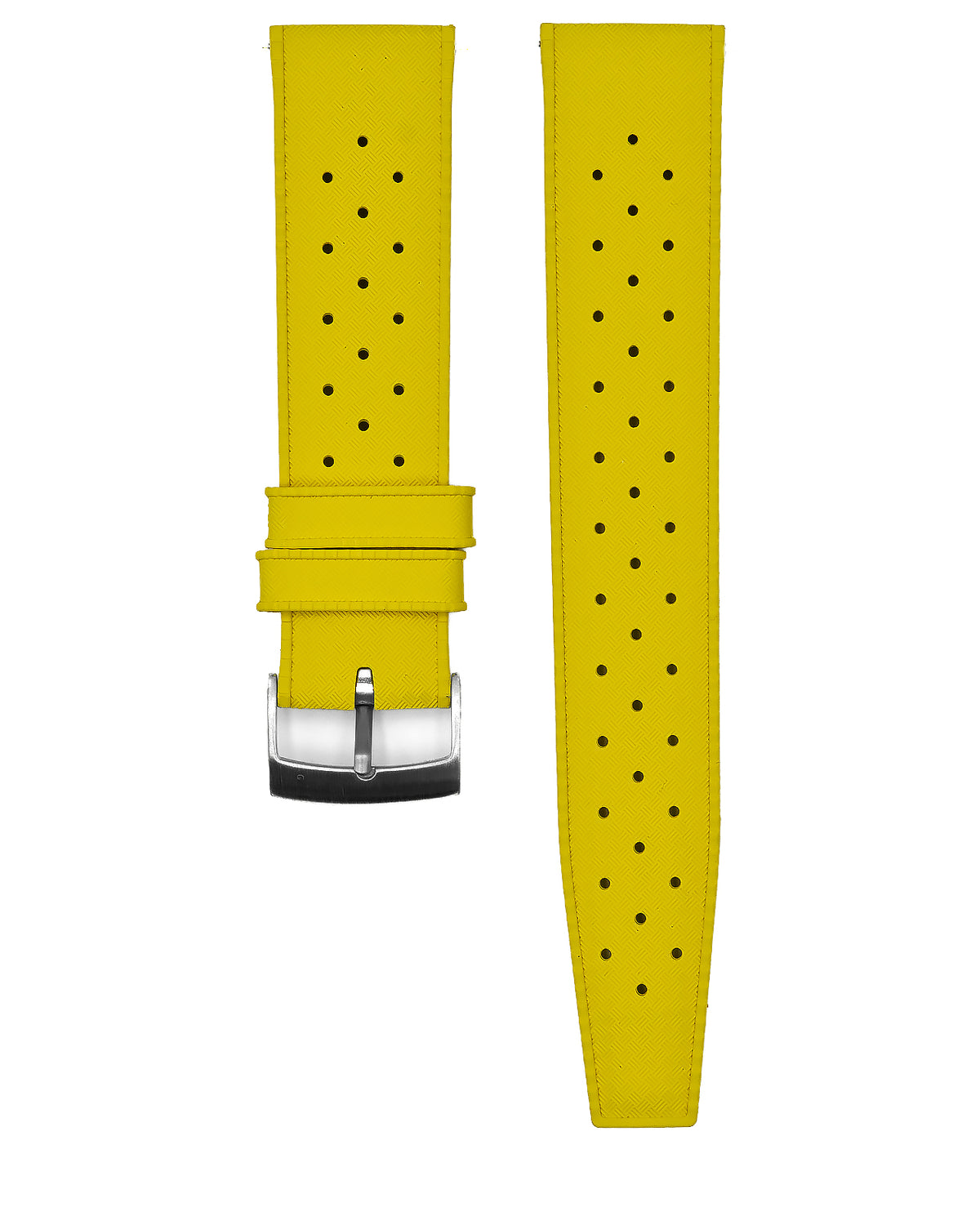 FKM RUBBER - &quot;TROPICAL&quot; VINTAGE STYLE STRAP (YELLOW)