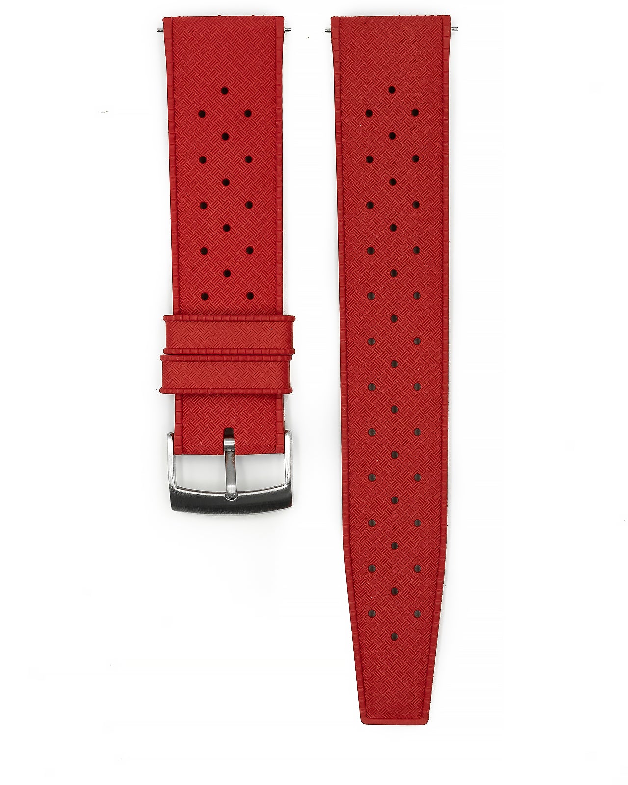 FKM RUBBER - "TROPICAL" VINTAGE STYLE STRAP (RED)