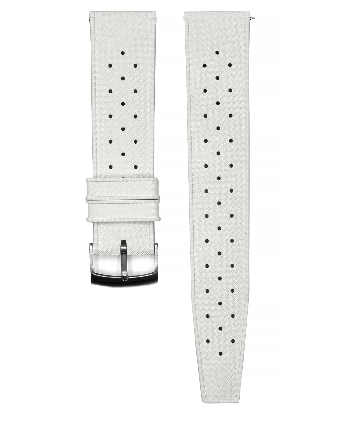 FKM RUBBER - &quot;TROPICAL&quot; VINTAGE STYLE STRAP (WHITE)