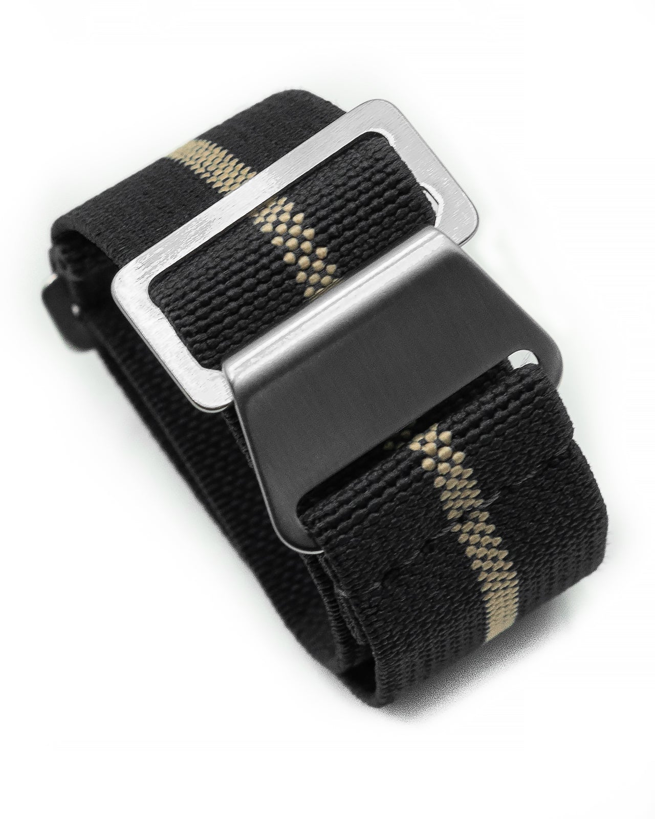 PARA Elastic - Black with Khaki Stripes