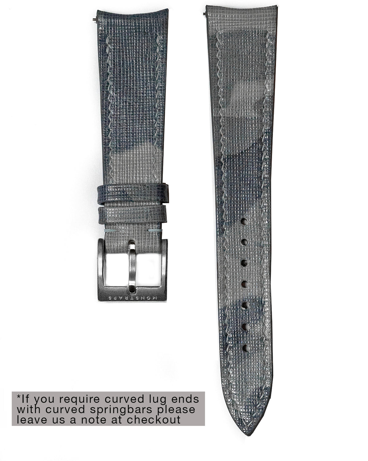 Camo Leather Strap (Arctic Grey)