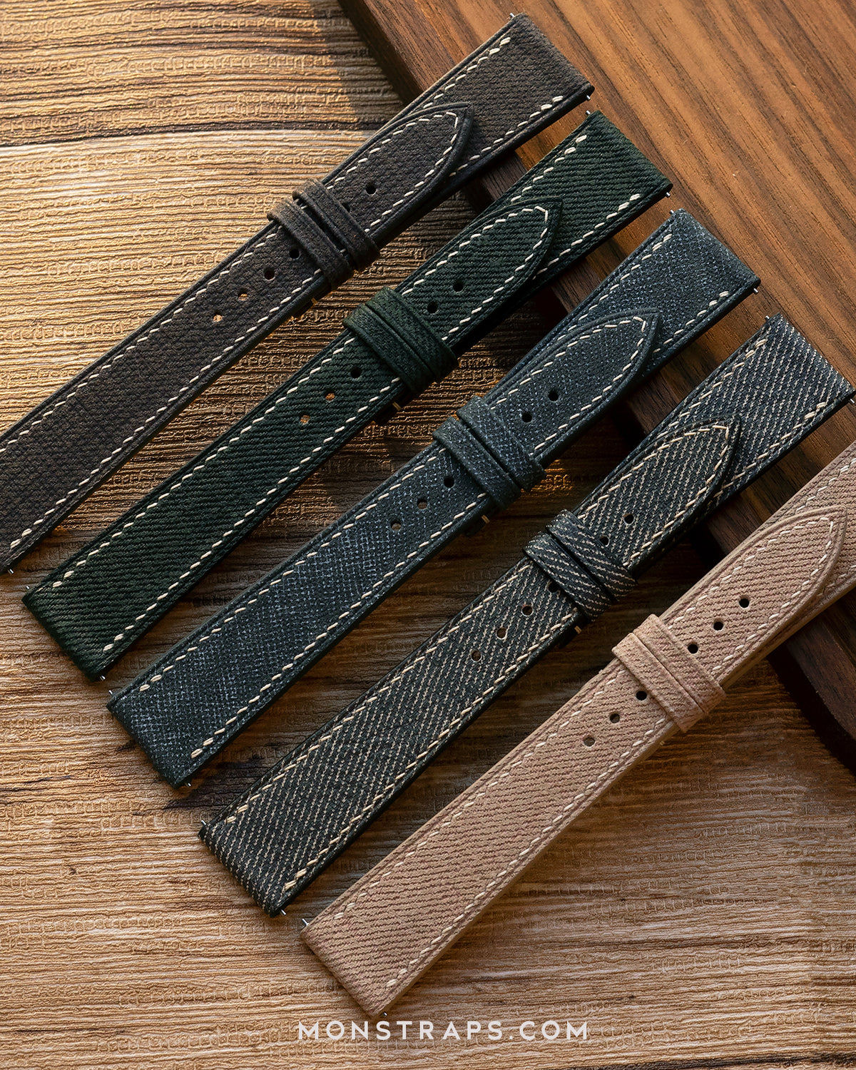 Fabric Leather Strap (Green)