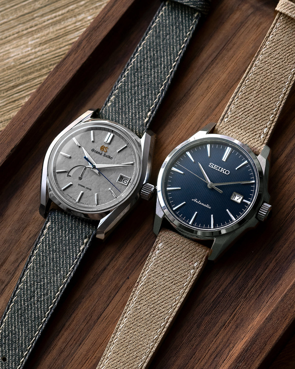 Fabric Leather Strap (Twill Grey)