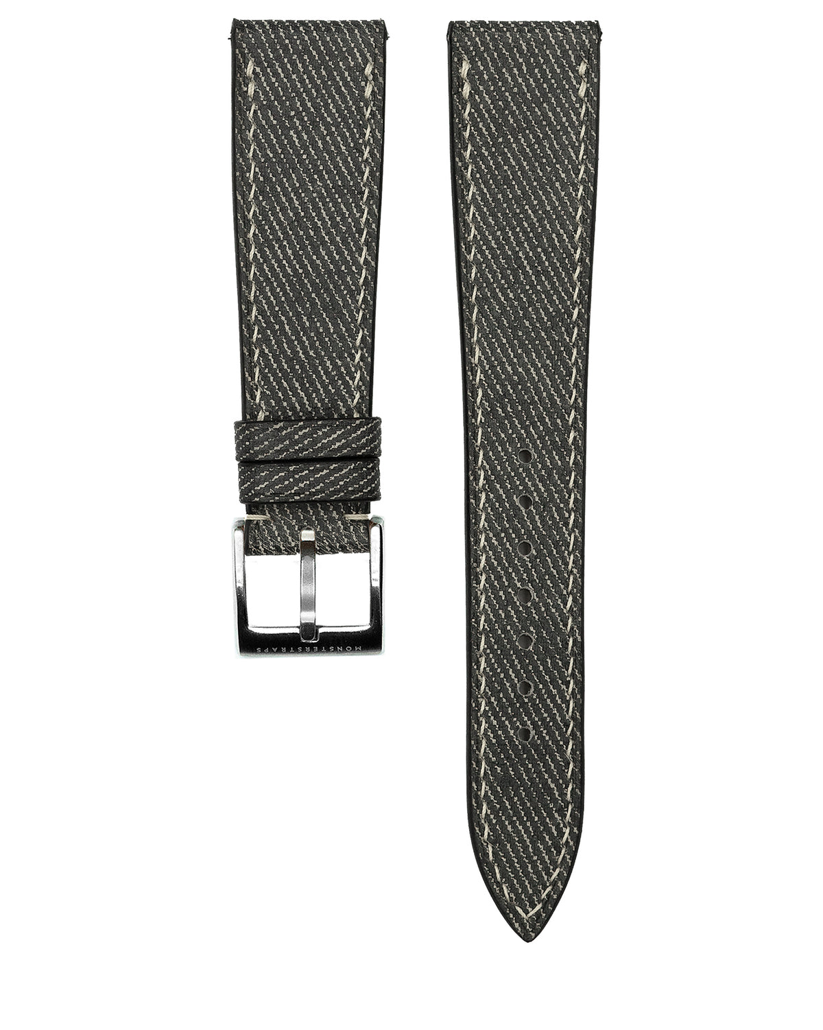 Fabric Leather Strap (Twill Grey)