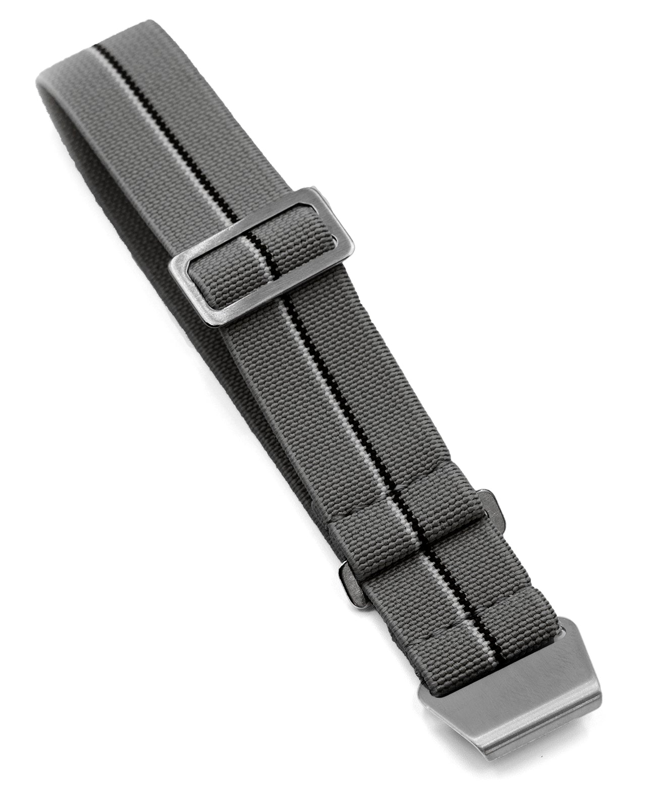 PARA Elastic - Grey with Black + White Stripes