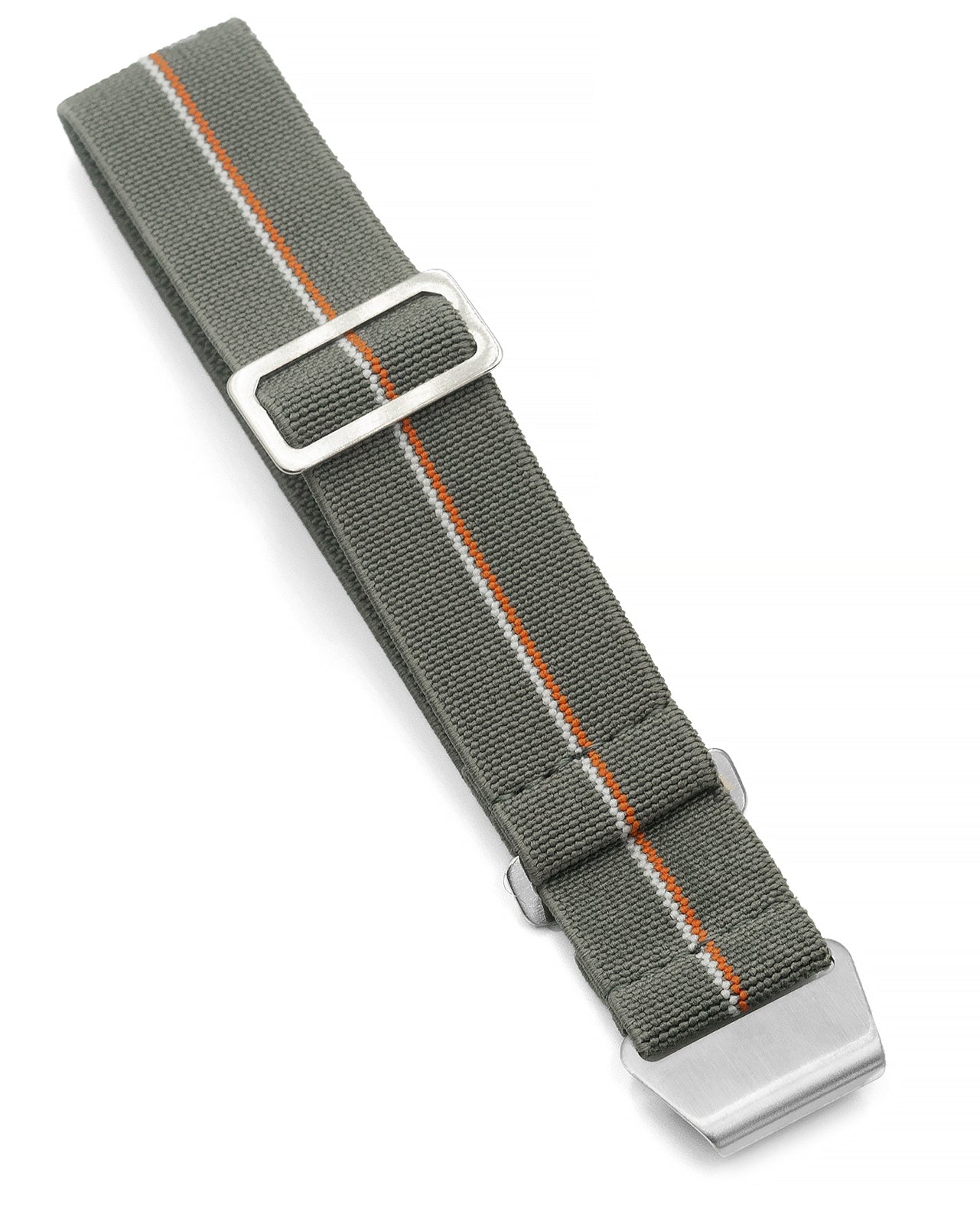 PARA Elastic - Sage Grey with Orange + White Stripes