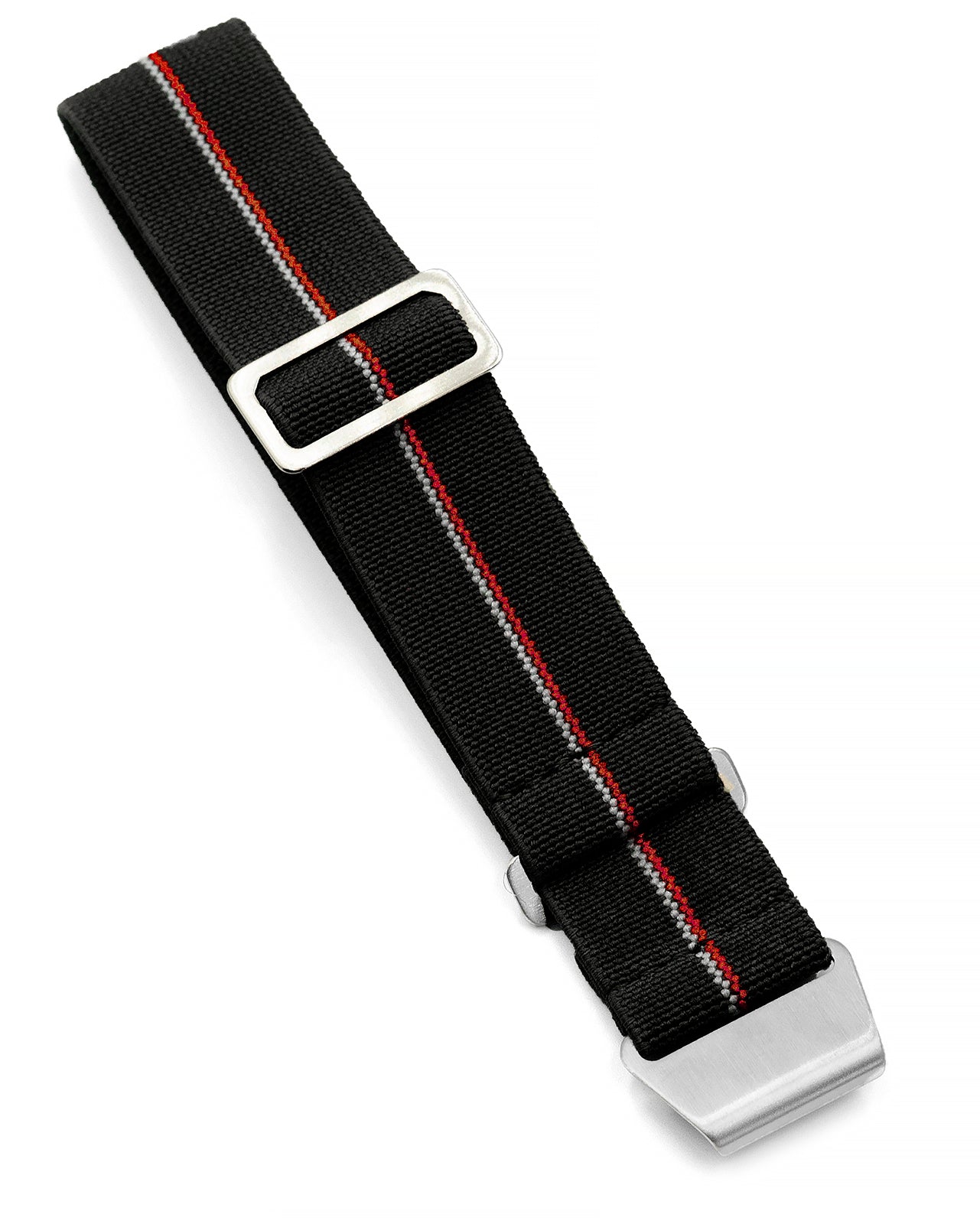PARA Elastic - Black with Red + White Stripes