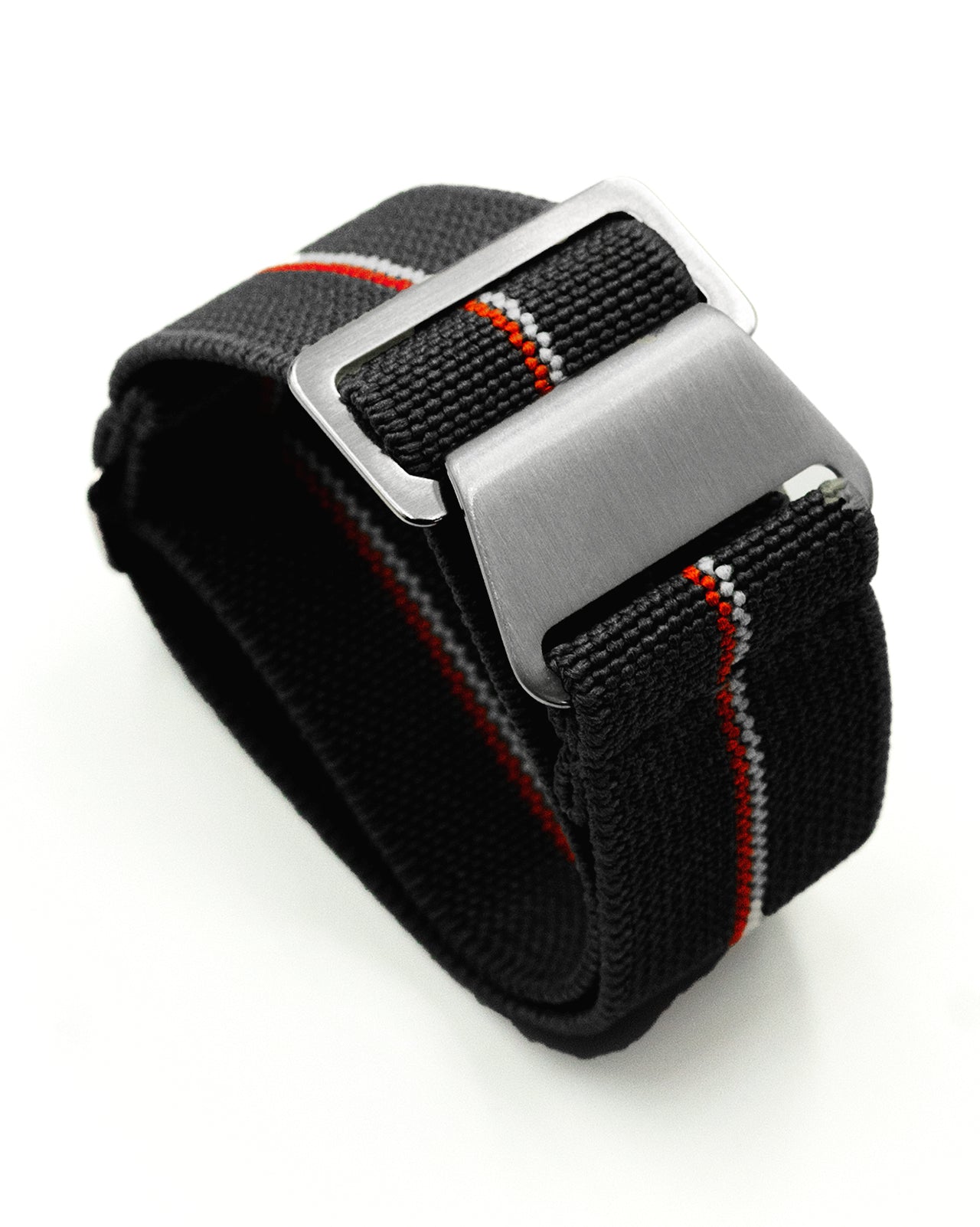 PARA Elastic - Black with Red + White Stripes